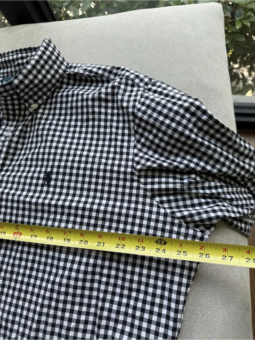 Ralph Lauren Black & White Gingham Button-Down Shirt XL Men’s Like New